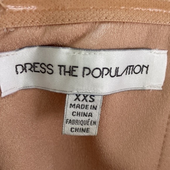 Dress the Population New! Sarah Sequin Lace Strapless Fit&Flare Dress Platinum - Picture 9 of 16